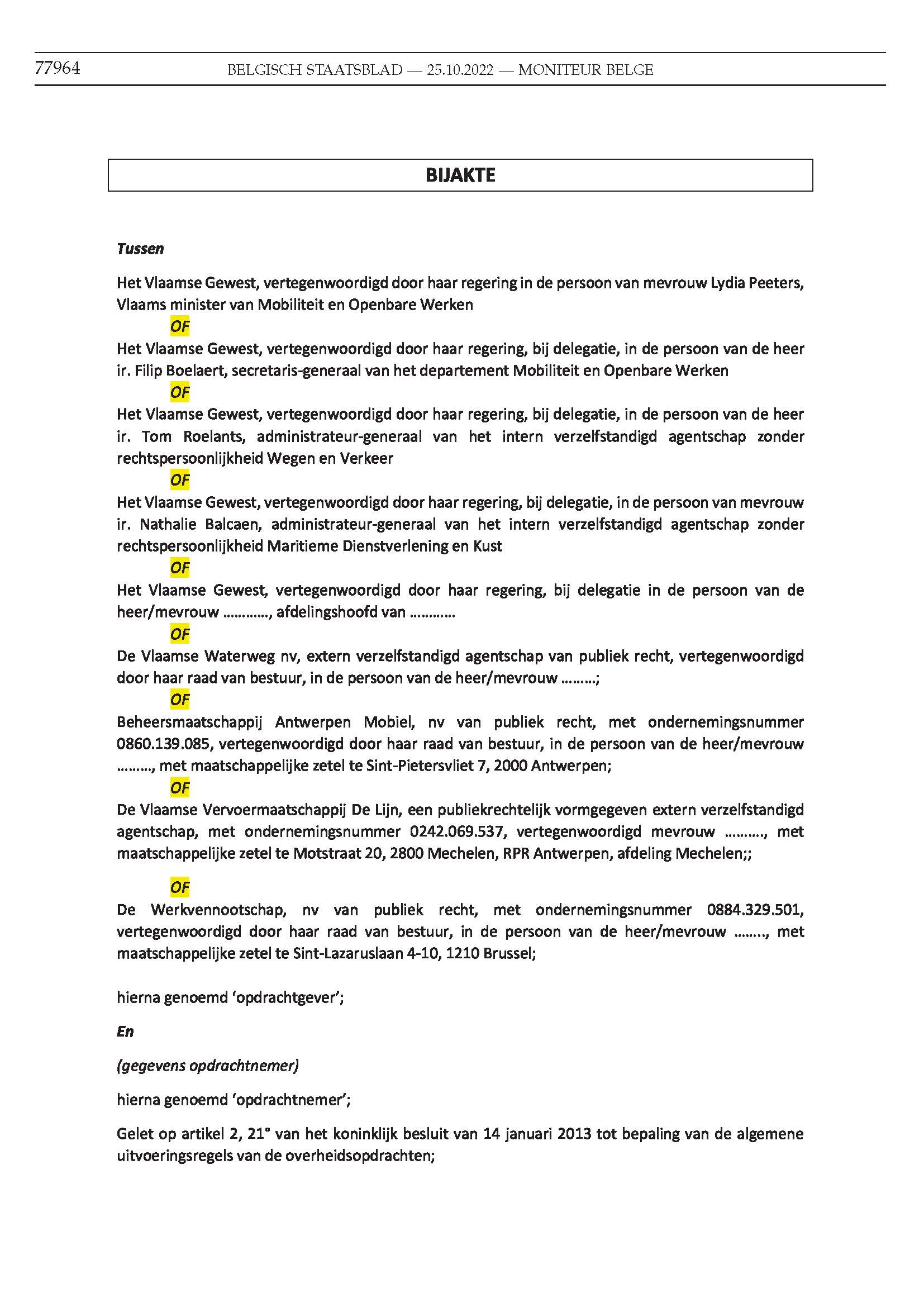 Omzendbrief MOW/MIN/2022/02 Stijging Materiaal- En Grondstofprijzen En ...